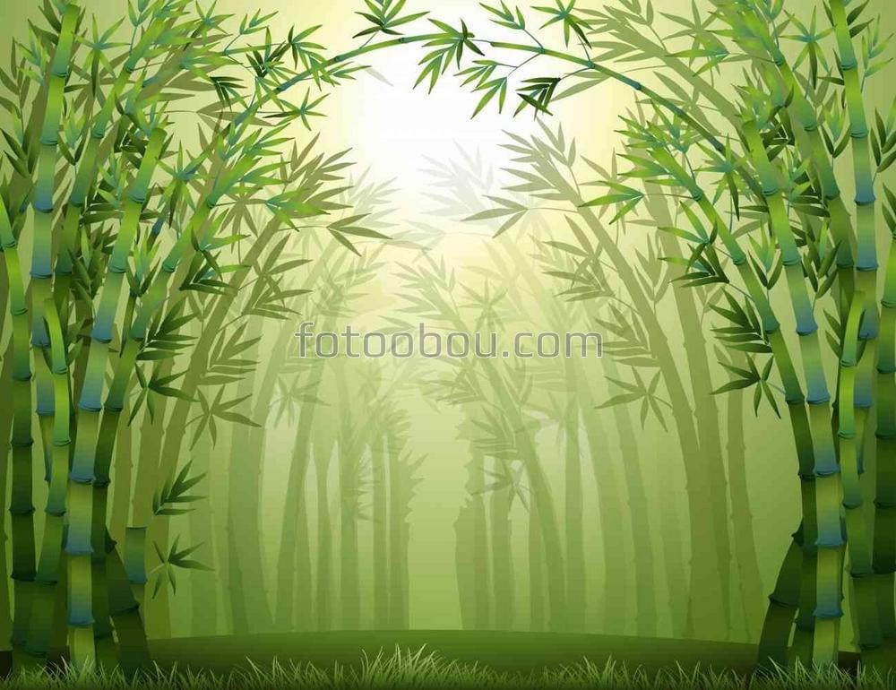 Поляна в бамбуковом лесу