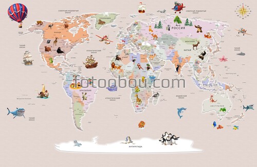 детская карта, карта мира, мультики, мультфильмы, мультфильм 