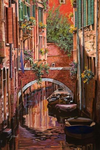 старый город, венеция, канал, лодки