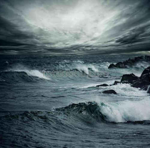 море, буря, волна, природа, вода, шторм