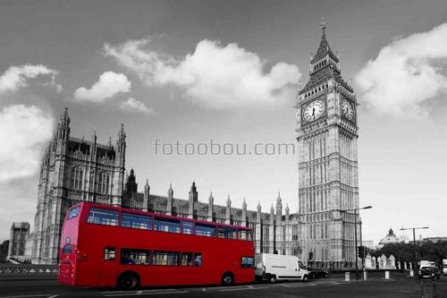 автобус, лондон, англия, город, улица