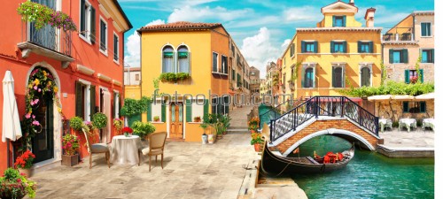 Венеция, мостик, река, дома