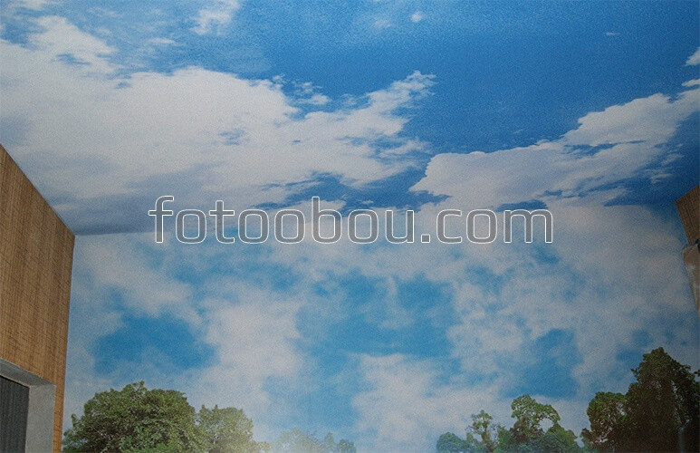 Фотообои с облаками на потолок