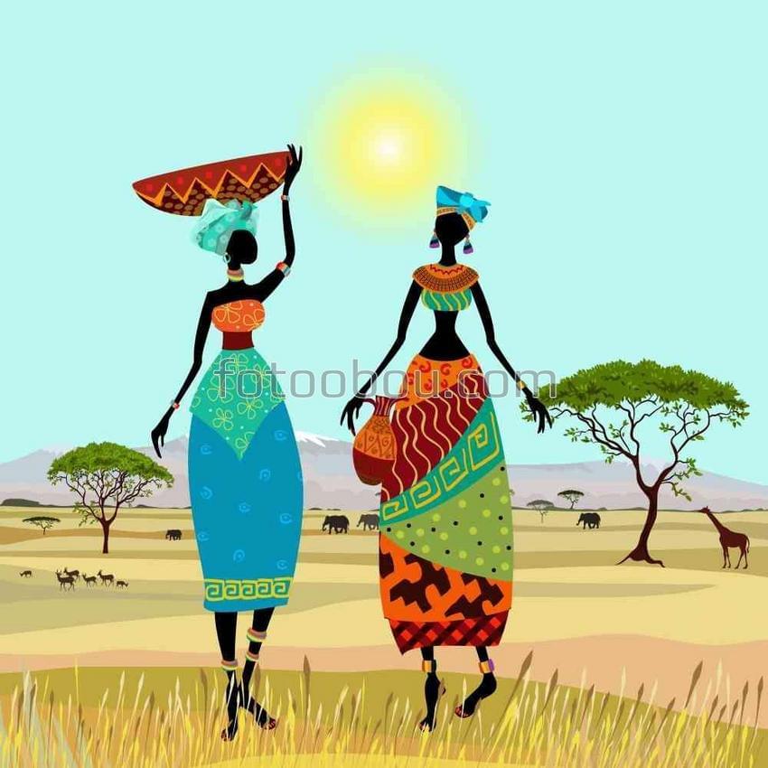 Африканские женщины под палящим солнцем