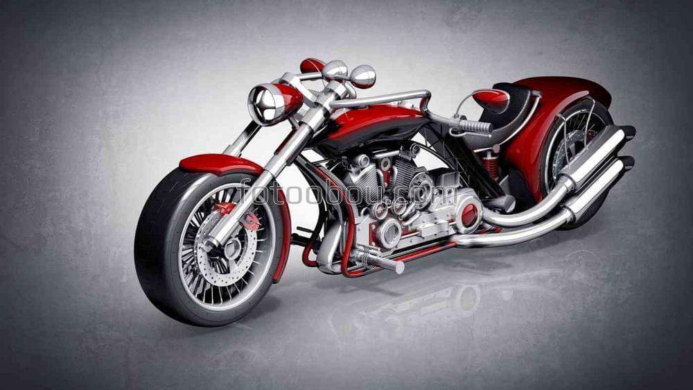 Красивая ЗD модель мотоцикла
