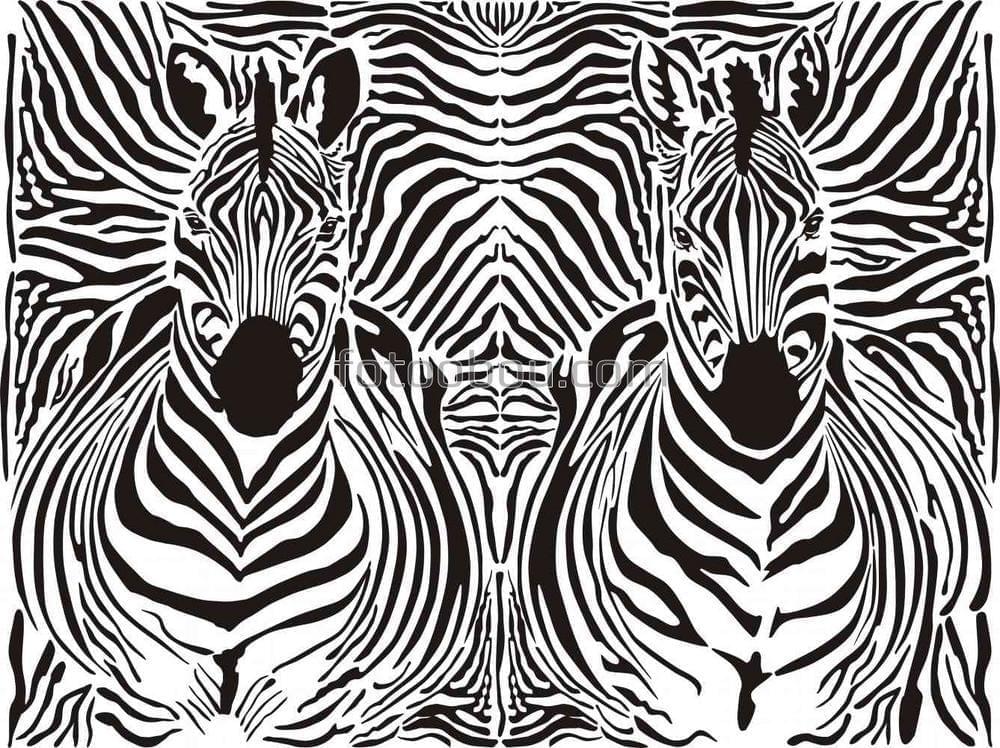 Зеркальное отражение зебры