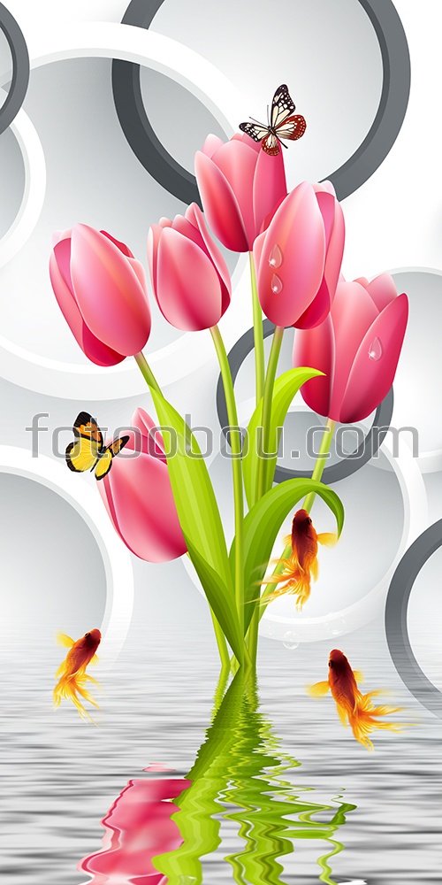 Тюльпаны, кольца и бабочки