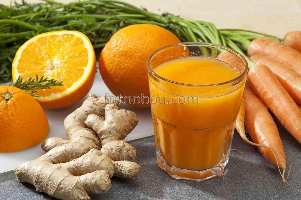 Апельсиновый сок и имбирь