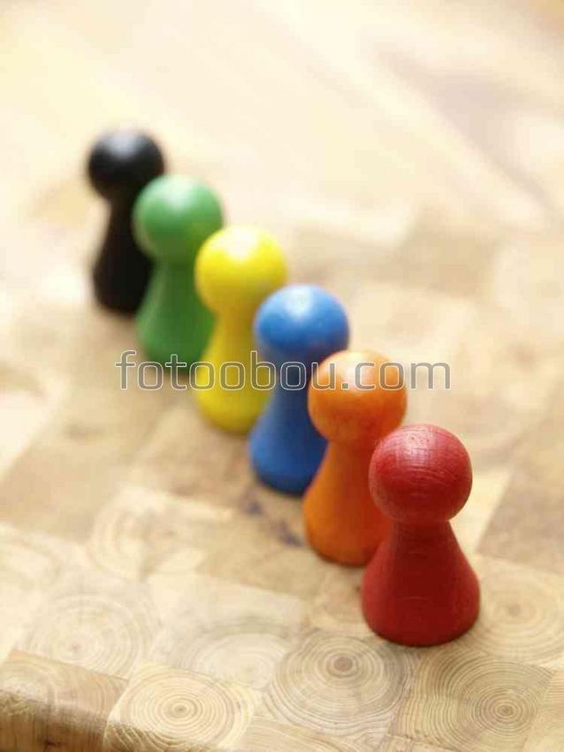 Разноцветные игральные фишки