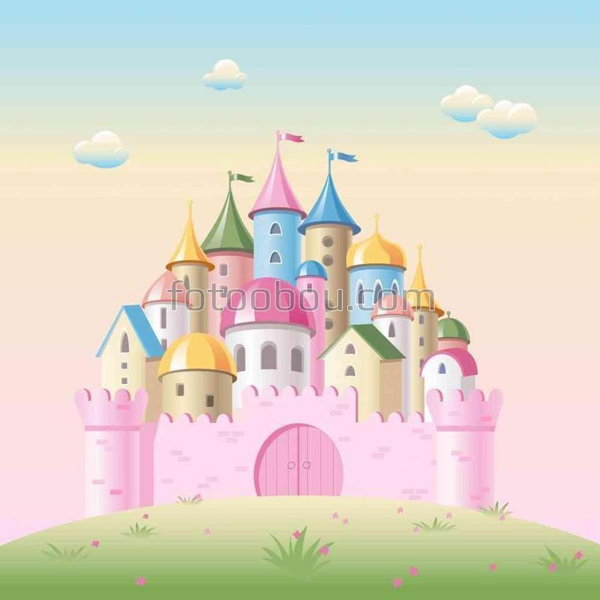 Розовый сказочный замок