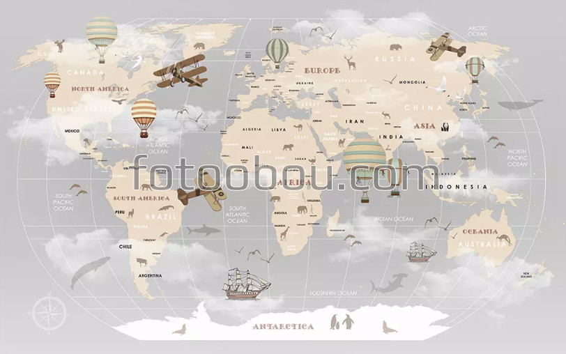 Воздушная карта мира