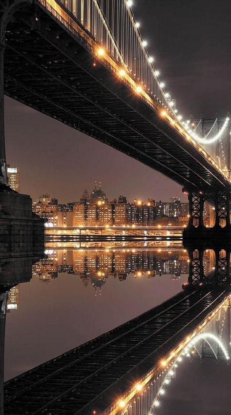 Бруклинский мост ночью