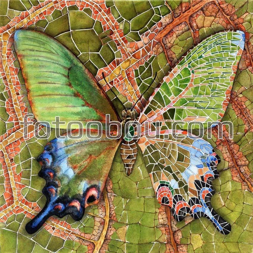 Бабочка из мозаики