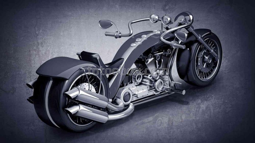 3D модель ретро мотоцикла