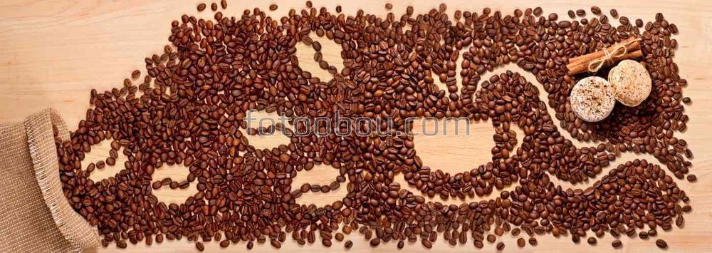 Узоры на кофейных зернах
