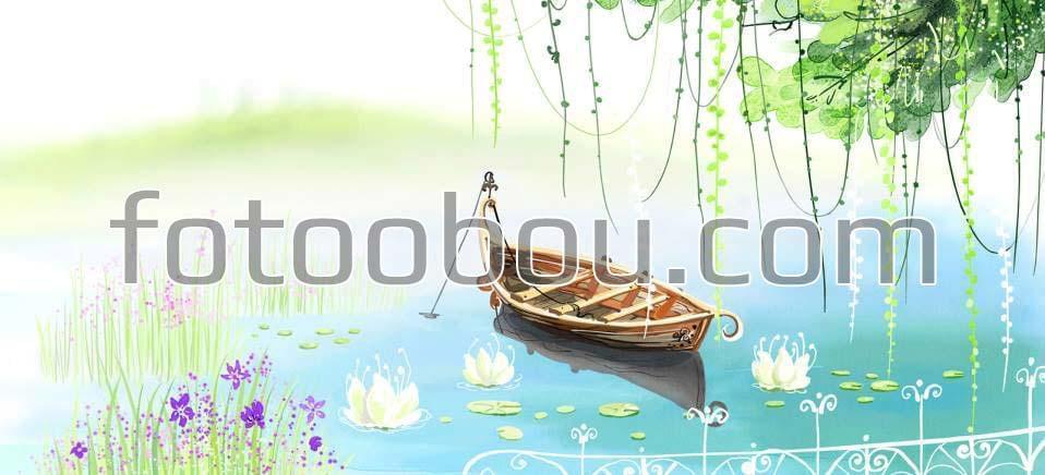 Одинокая лодка