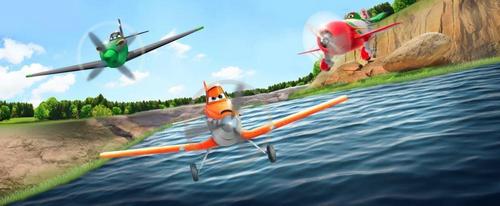 самолеты, мультфильм, вода, природа, дисней