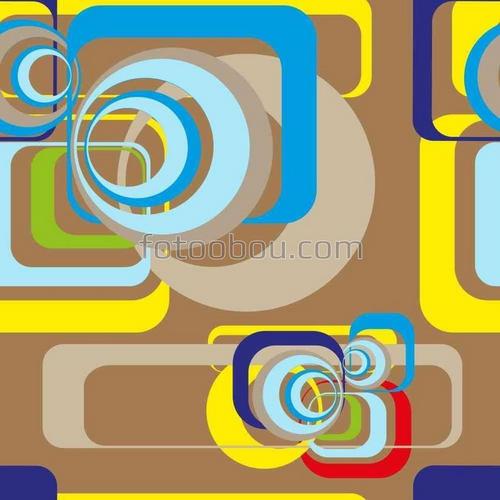 абстракция, рамки, круги, квадраты, рисунок, геометрия