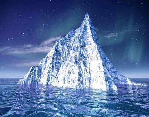 природа, море, небо, ночь, звезды, айсберг