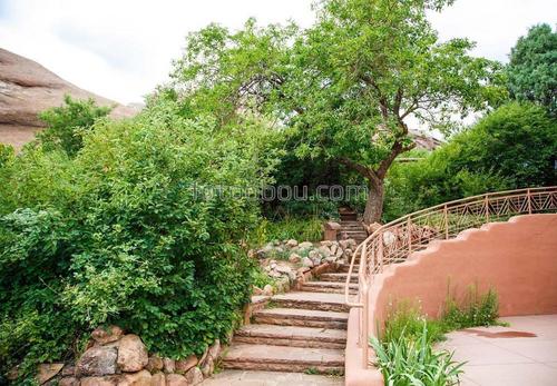 сад, парк, лестница, ступени, природа