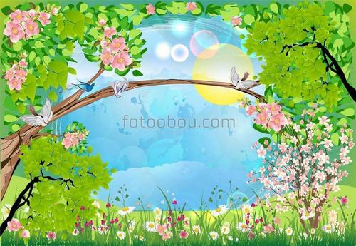 для детей, поляна, ветки, лес, сад, парк, природа