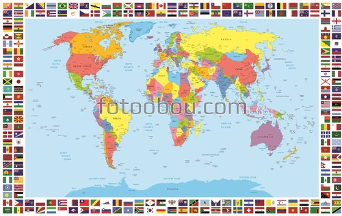 карта мира, карта, страны, политическая карта мира