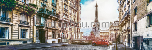 Париж, панорама, вид на Париж, улица Парижа, Эйфелева башня   