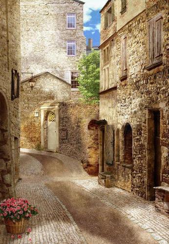 тоскана, иалия, улица, мостовая