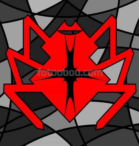 абстракция, геометрия, линия, фигура, паук