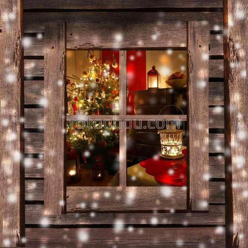 новый год, вид из окна, новогодняя елка