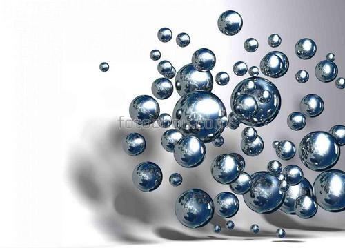 серые шары ,гобой шар ,белый фон ,3д