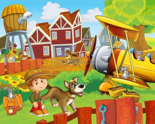 для детей, сказка, мультфильм, самолет, двор