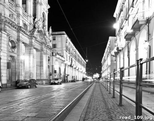 фотография, проспект, дома, архитектура, черный, белый