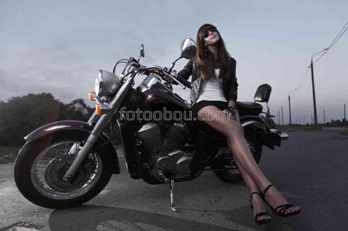 мотоцикл, девушка, техника, красотка