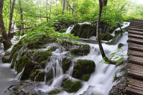 вода ,водопад ,лес ,природа ,деревья