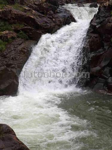 природа, река, водопад, вода