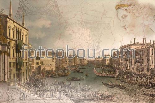 венеция, канал, лодки, гондолы