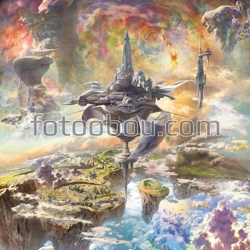 космос ,планета ,фантастика , небо ,горы ,земля