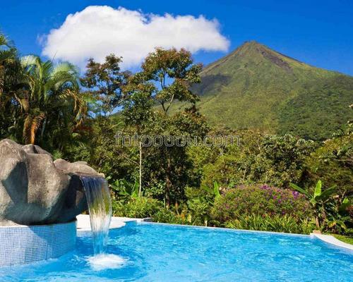 вулкан, горы, природа, бассейн, лес, джунгли