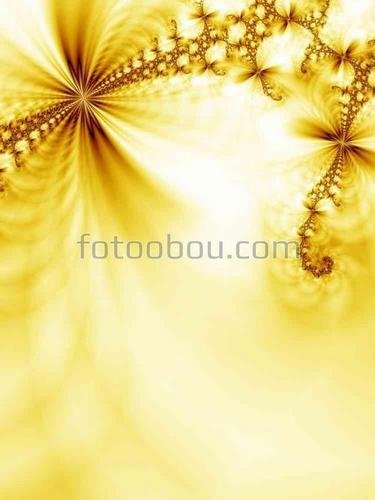 абстракция, цветы, золото, 3D, фантазия