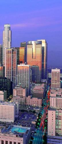 рассвет, небо, дома, высотки