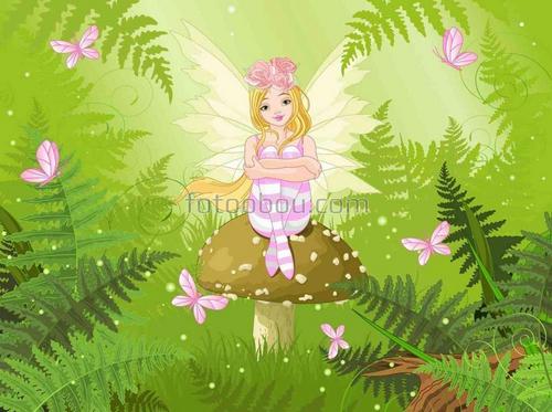 для девочек, для детей, девушка, лес, сказка