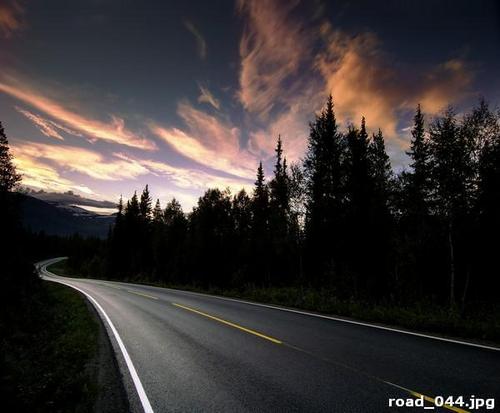 Пустынная, дорога, ночь