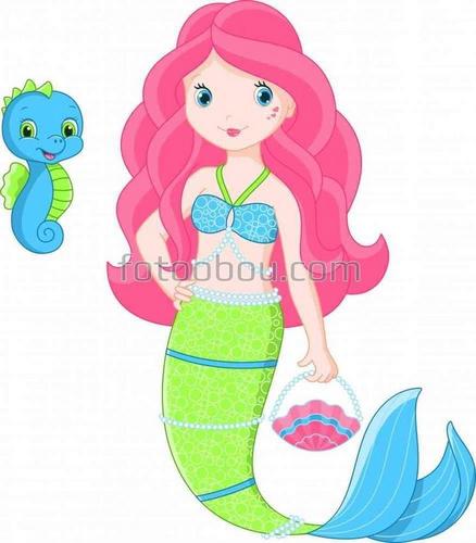 русалочка, морской конек, для детей, для девочек