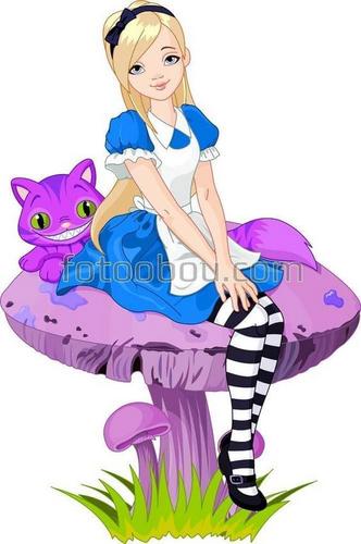 для детей, Алиса, кот, мультфильм, сказка