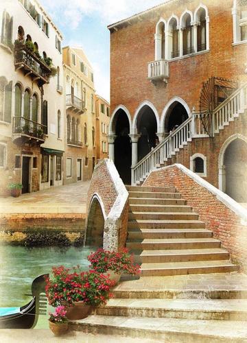 старый город, лестница, ступени, улица