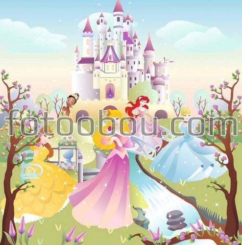 замок, принцессы, для детей, рисунок, сказка