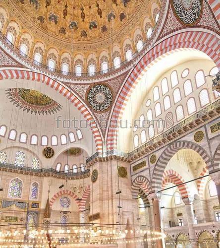 архитектура, мечеть, потолок, строение