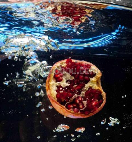 гранат, вода, фрукты, природа