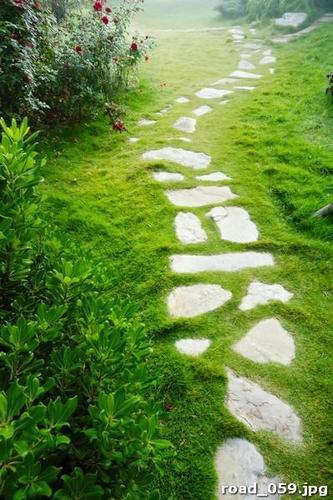 Тропинка, из, серого, камня